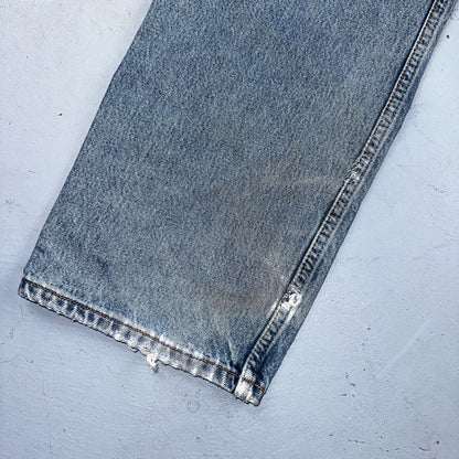 Levis 501 Vintage 90s Mexico Straight Leg Jeans 38x30 Y2K Light Wash Act 37x29