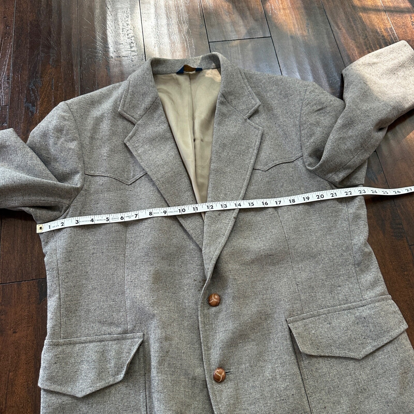 Pendleton 1970s Blazer Men’s 44 100% Virgin Wool Western Sport Coat 70s STAINS