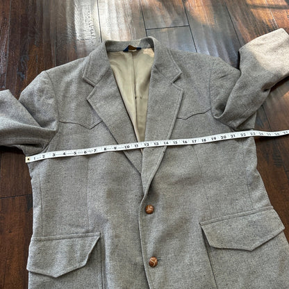 Pendleton 1970s Blazer Men’s 44 100% Virgin Wool Western Sport Coat 70s STAINS