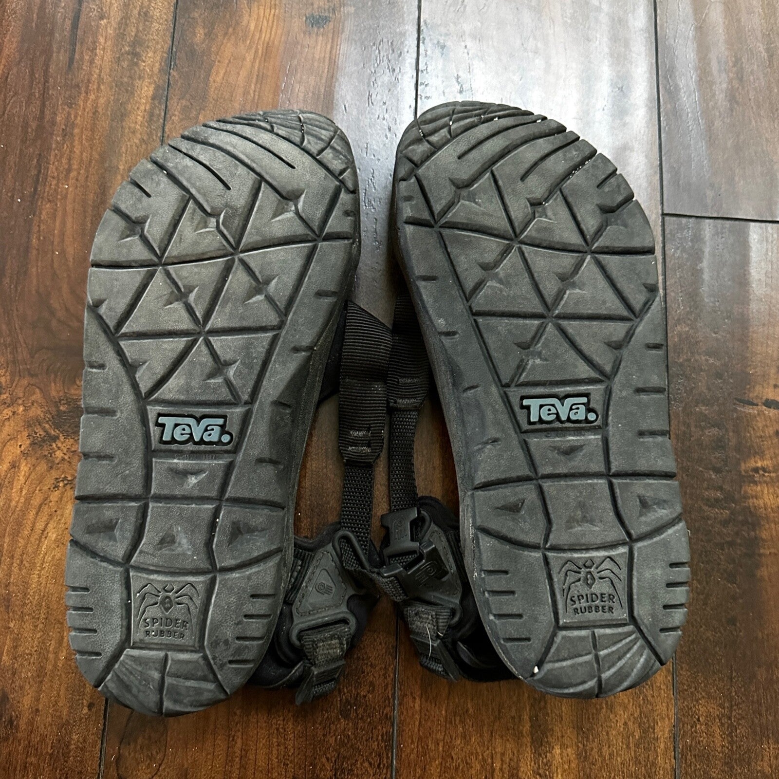 Teva Black Textile Synthetic Spider Rubber Sport Strap Sandals Men’s Sz 14