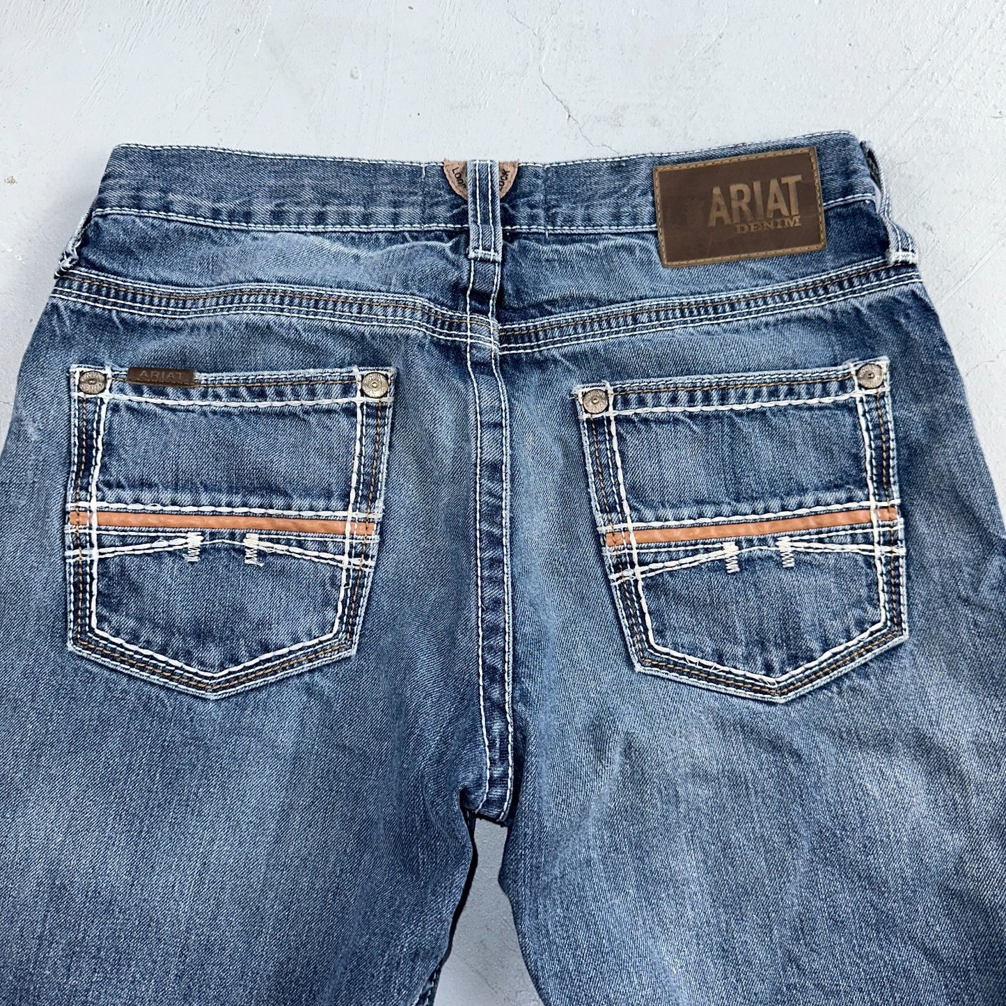 Ariat Jeans Mens 30 X 34 Blue Denim Rebar M4 Relaxed Boot Cut Workwear Country