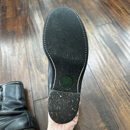 Vtg 1950s Chippewa Alert Zip Boots 8.5 Black Air Force Pilot SAC 50s Combat WWII