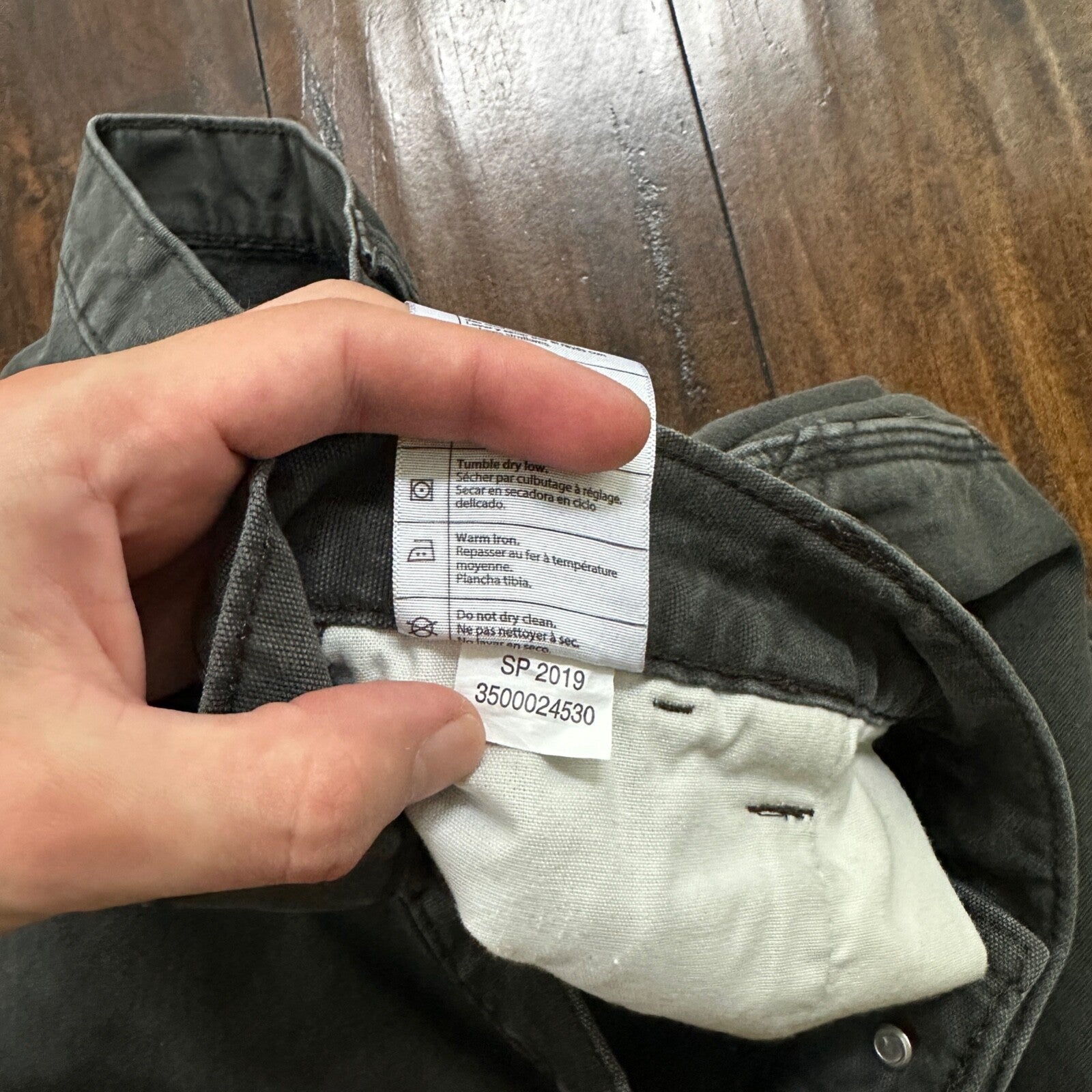 Carhartt Pants Mens 40x30 Gray Workwear Cargo Pockets Relaxed Fit