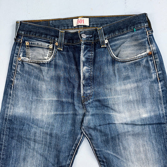 Levis 501 Y2K XX Straight Leg Jeans Blue VTG Med Wash 33x34 Act 31x29