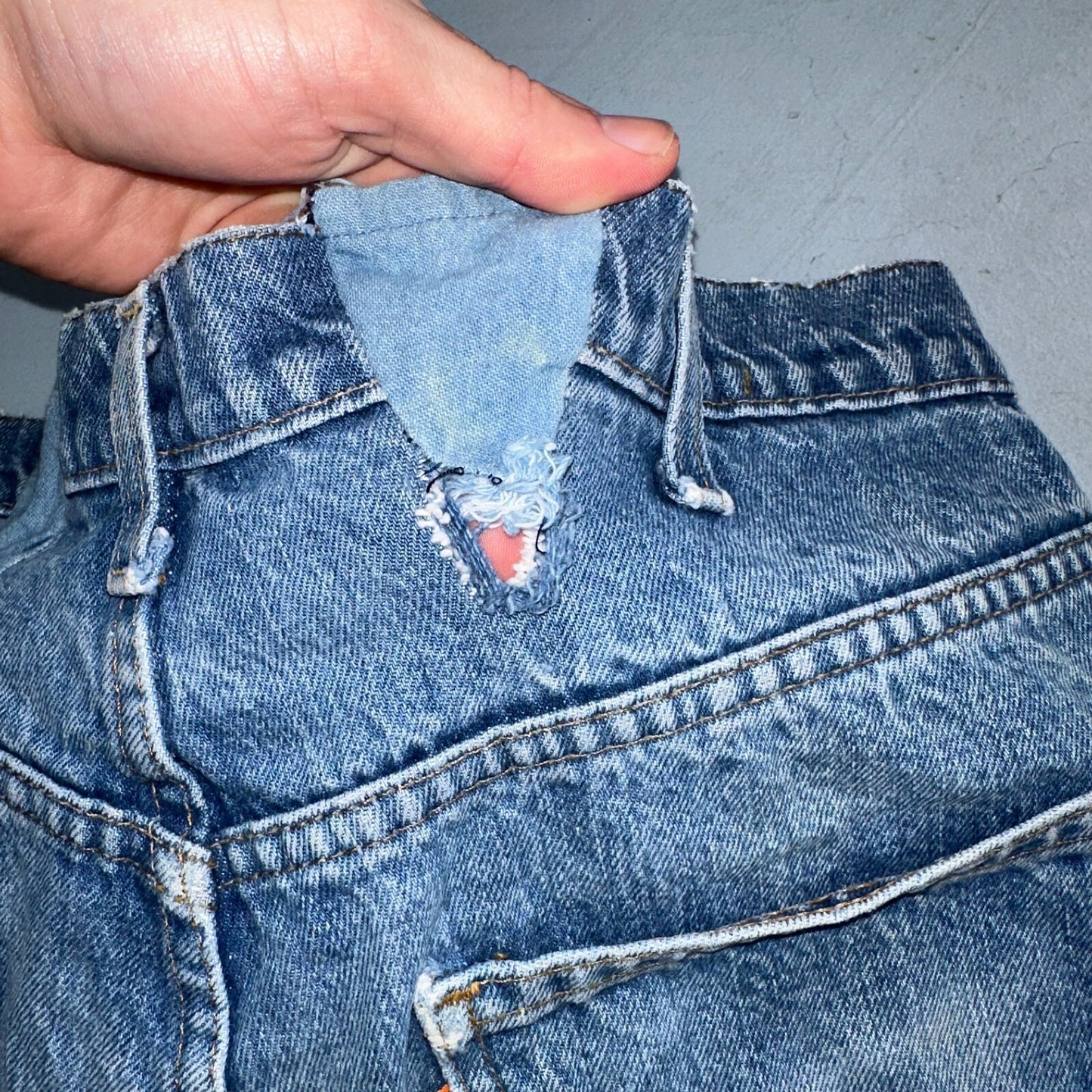 Levis 517 Vintage 80s USA Orange Tab Bootcut Flare Blue Worn Jeans Act 32x28