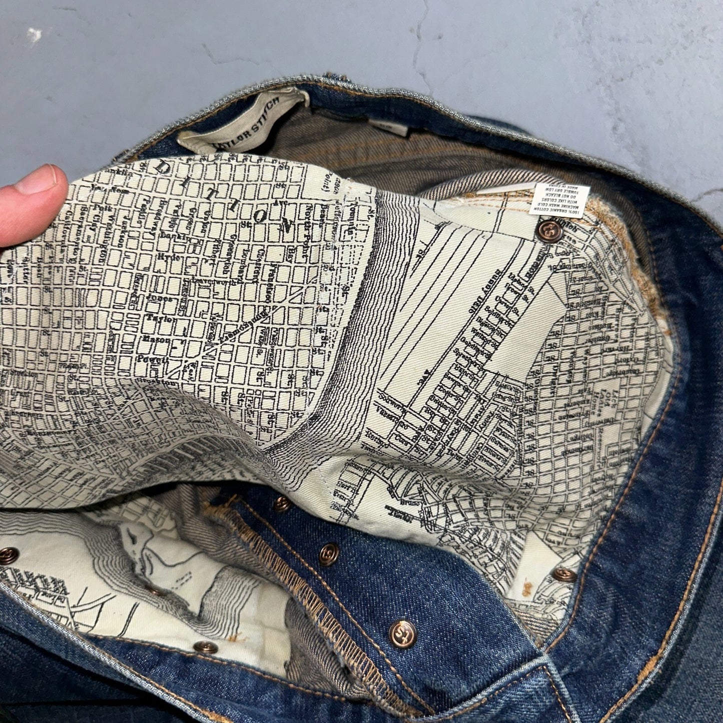 Taylor Stitch The Slim Jean Selvedge Red Line Blue Denim Mens 33 Cotton 33x33