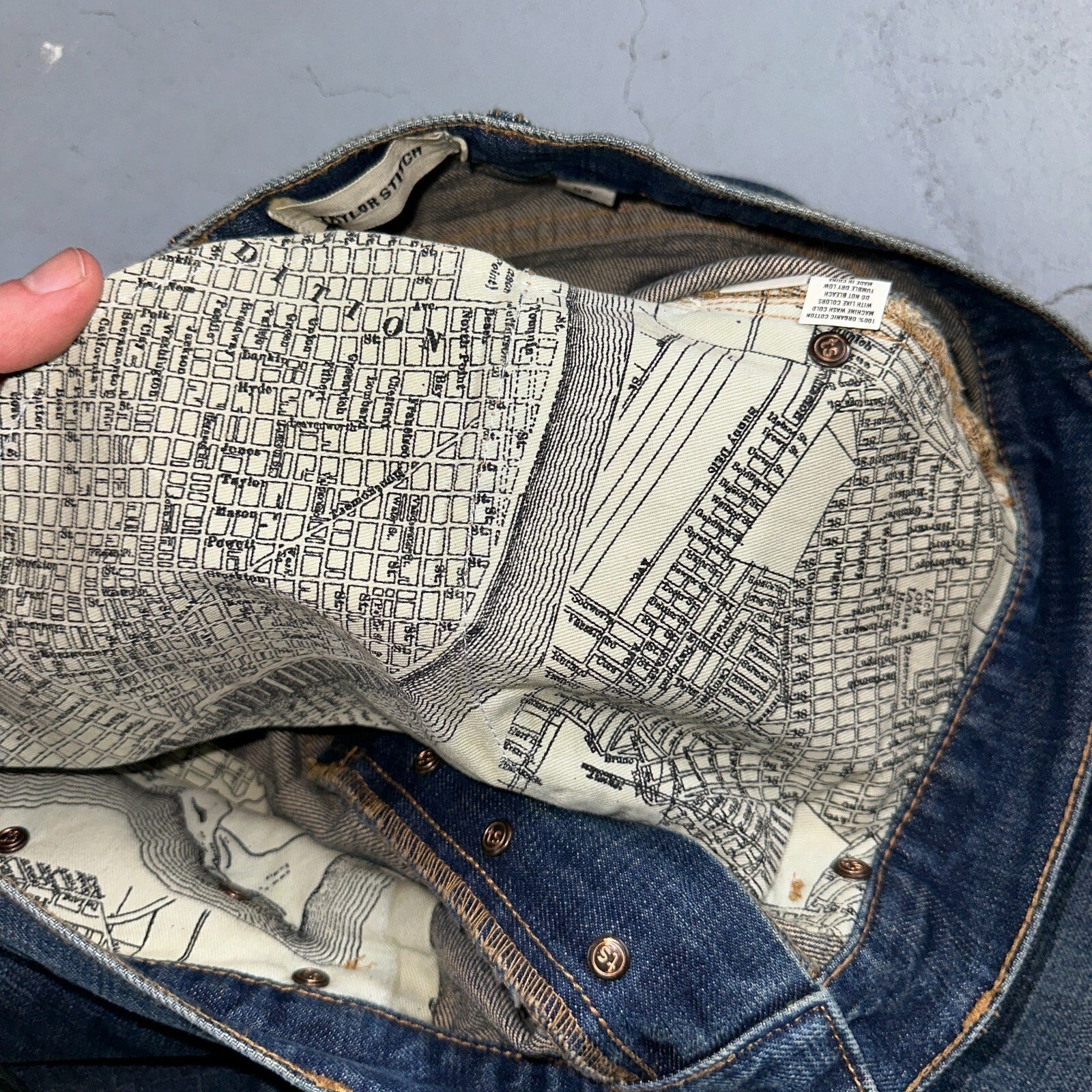 Taylor Stitch The Slim Jean Selvedge Red Line Blue Denim Mens 33 Cotton 33x33