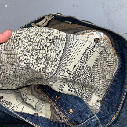 Taylor Stitch The Slim Jean Selvedge Red Line Blue Denim Mens 33 Cotton 33x33