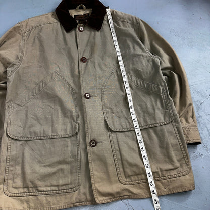 Eddie Bauer Jacket Mens M Tan Brown Chore Barn Field Coat Canvas Outdoor VTG