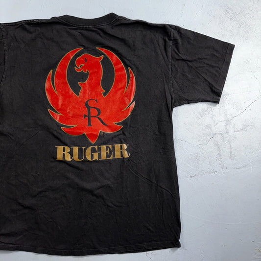 Ruger 90s USA VTG T Shirt Single Stitch Fire Arm Smith Wesson America Firearms