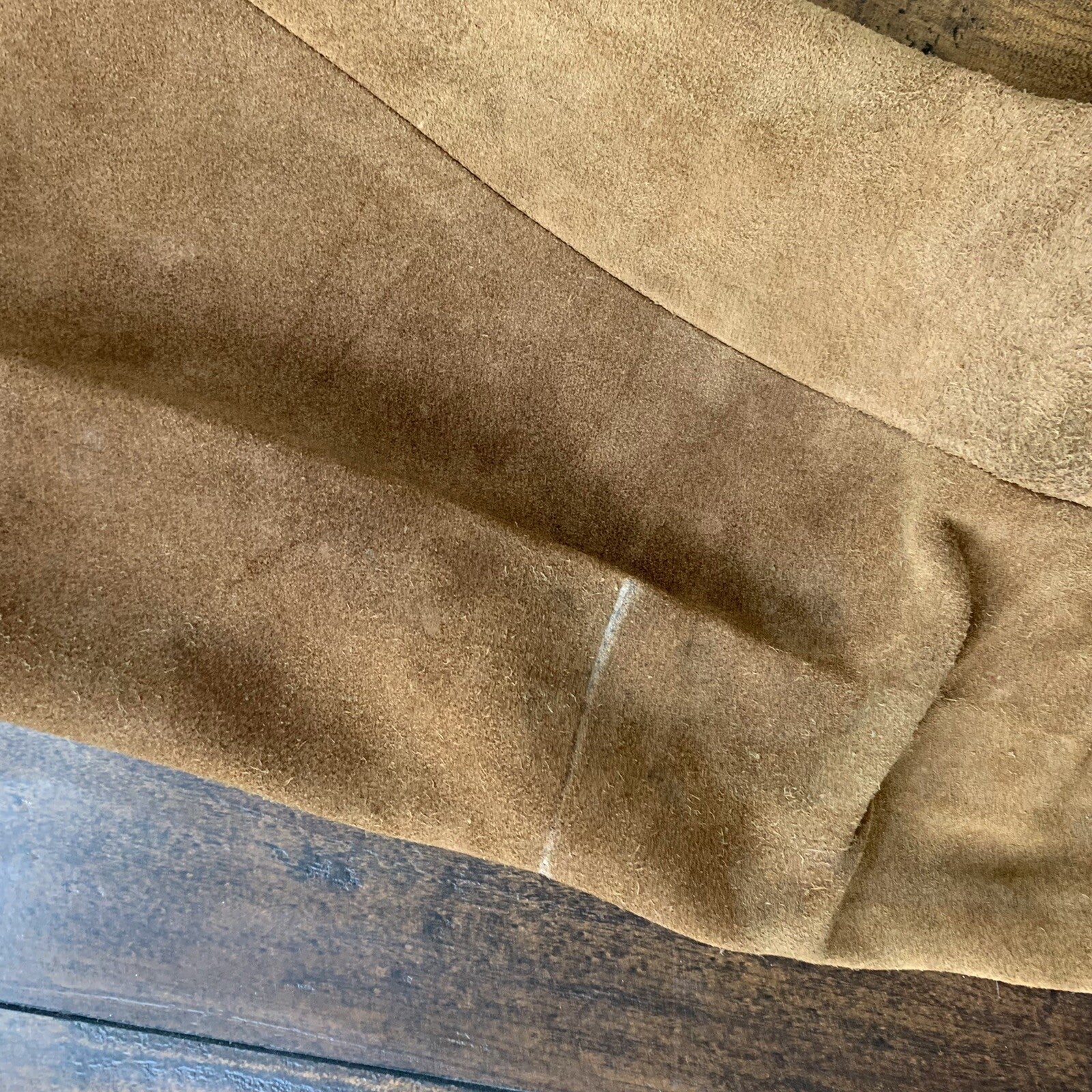 Vintage 1970s Tan Leather Suede Pants 30x31 70s California Cowboy Bell Bottoms