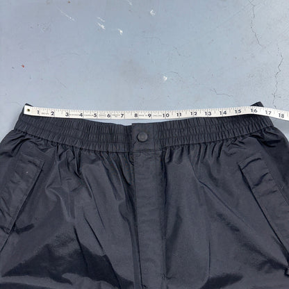 Cabelas Black Lined Mens Pants Rain Pants XL Reg Golf Double Knee Nylon