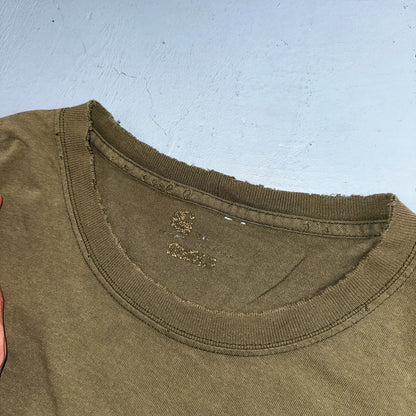 Carhartt K87 ARG Fit Pocket T-Shirt Mens 2XL Greeb Army Thrashed Holes Worn