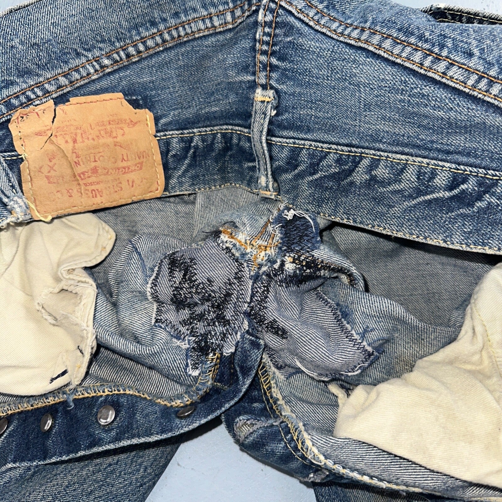 Levis 501 Big E Vintage 60s Redline Selvedge USA XX 1960s Jeans Act 28x28