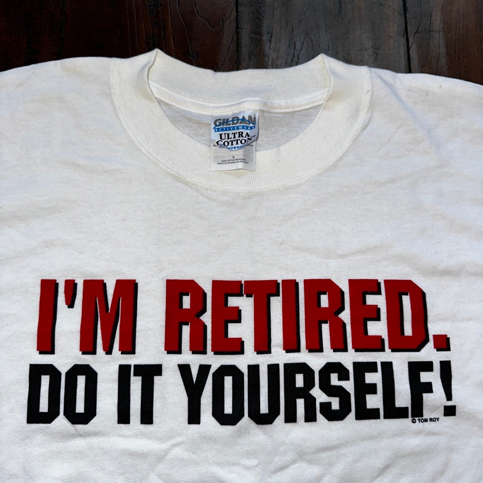 I'm Retired Do It Yourself Old People Vintage T Shirt Y2K Funny Humor Adult Tire