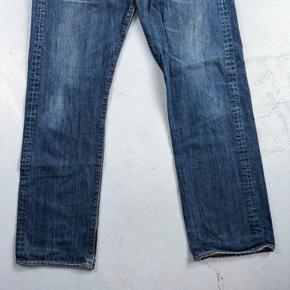 Levis 501 Y2K XX Straight Leg Jeans Blue VTG Med Wash 36x32 Act 35x30