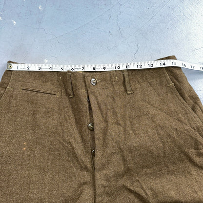 Vintage 40s US Army WWII Field Wool Trousers Pants Mens 34x33 OD-33 Military