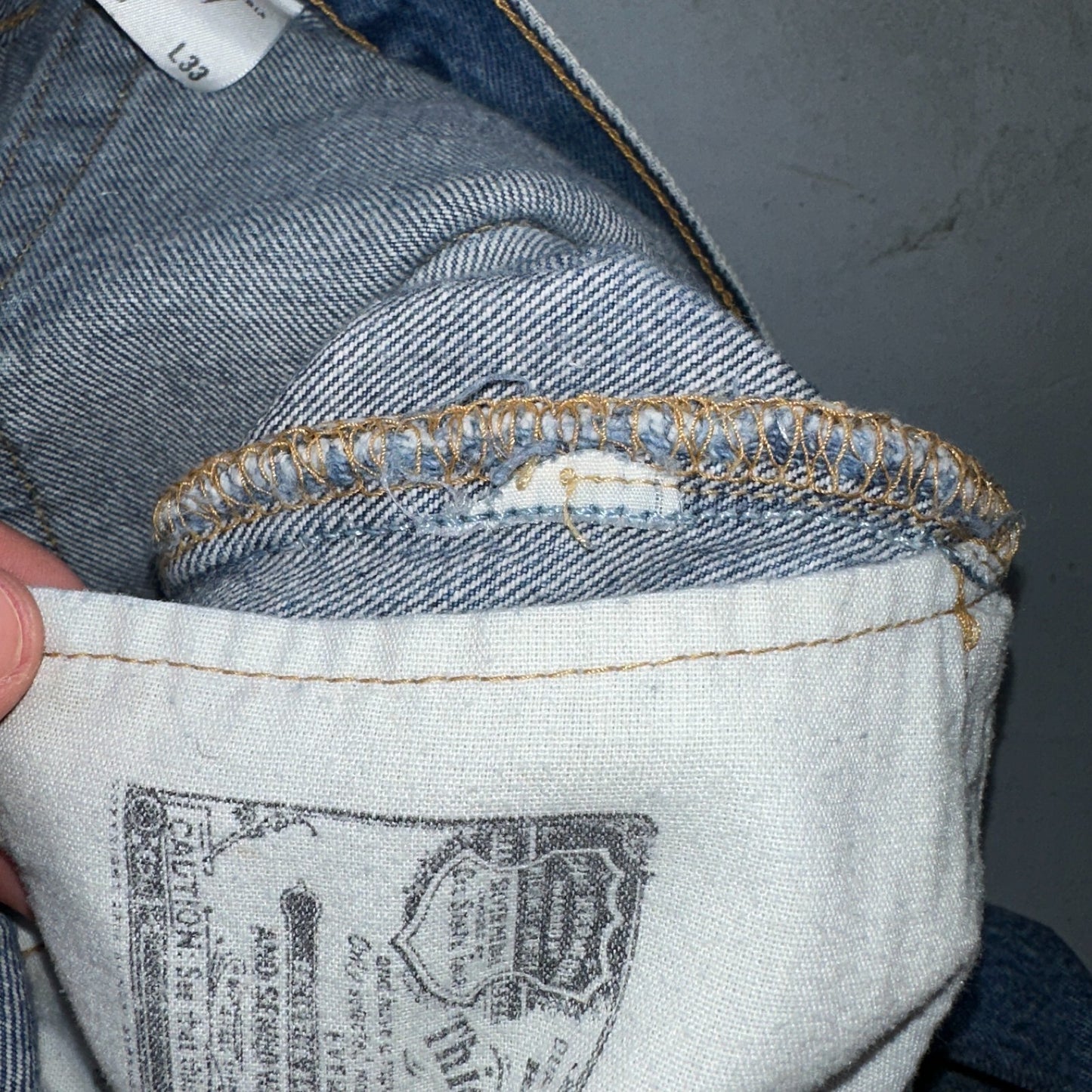 Levis 501 Vintage Y2K XX Straight Leg Jeans Blue Med Wash 35x33 Act 34x29