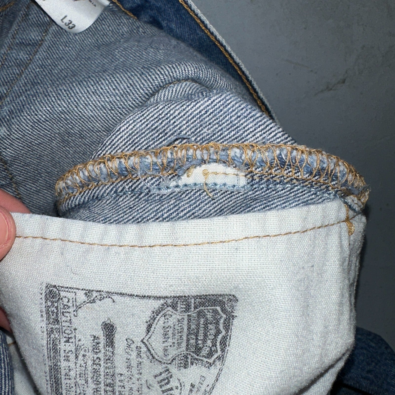 Levis 501 Vintage Y2K XX Straight Leg Jeans Blue Med Wash 35x33 Act 34x29