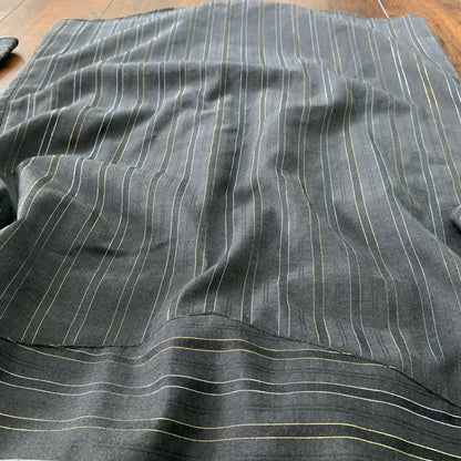 Vintage 60s Ely Cattleman Pearl Snap M Western Shirt Black Silver Gold 70s True