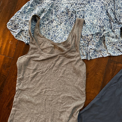 Lot of 4 Forever21 Tank Cute Summer Womens M Dress Print Basic Chop Crop