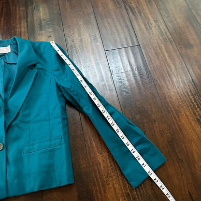 VTG Pendleton Women’s 100% Virgin Wool Green Blazer Jacket USA Size 6 80s