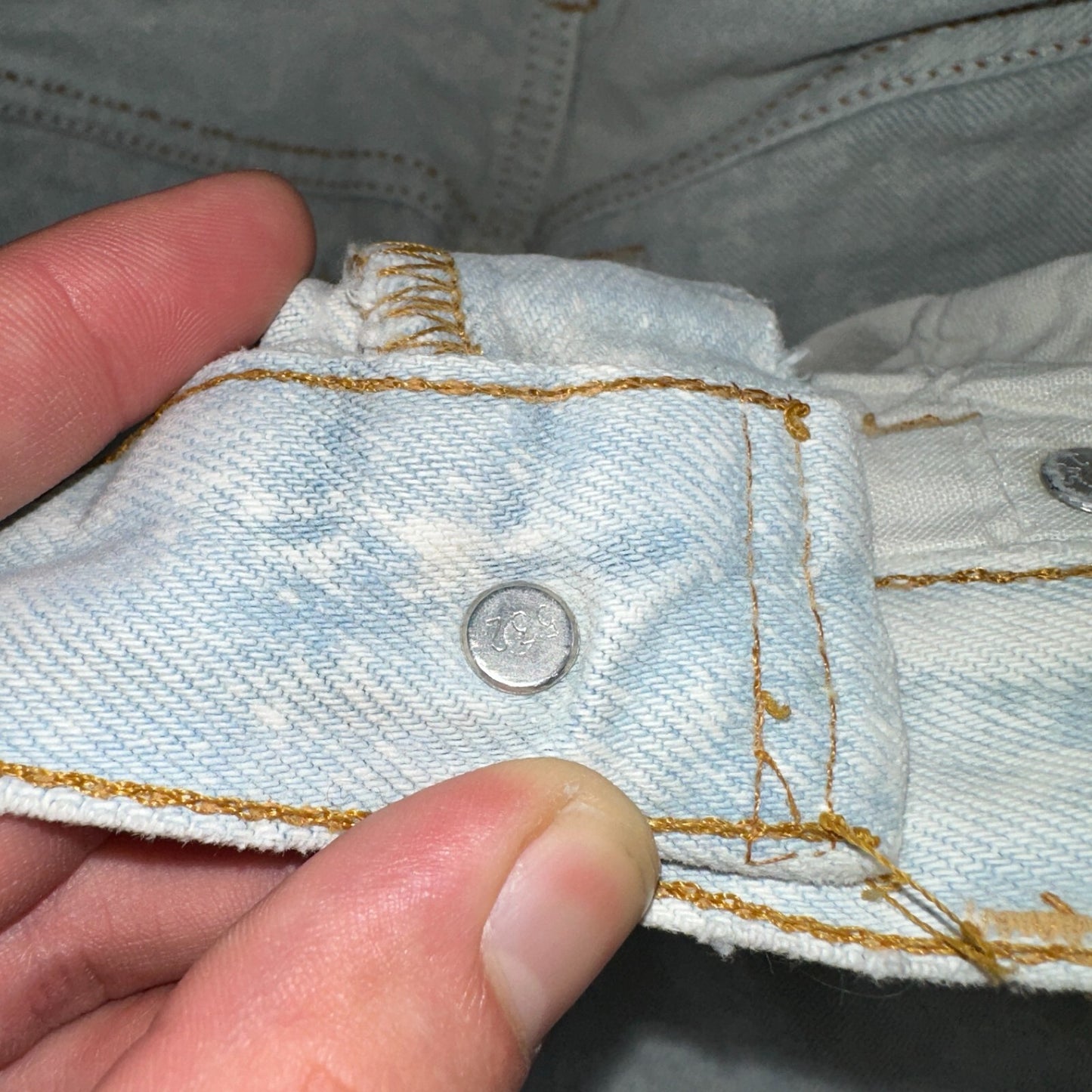 Levis 501 Vintage 90s USA XX Straight Leg Jeans 32x34 Blue Light Wash Act 29x32