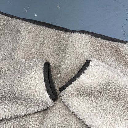 LL Bean Women's Sherpa Fleece Jacket Soapstone Grey Size Small Regular 515832