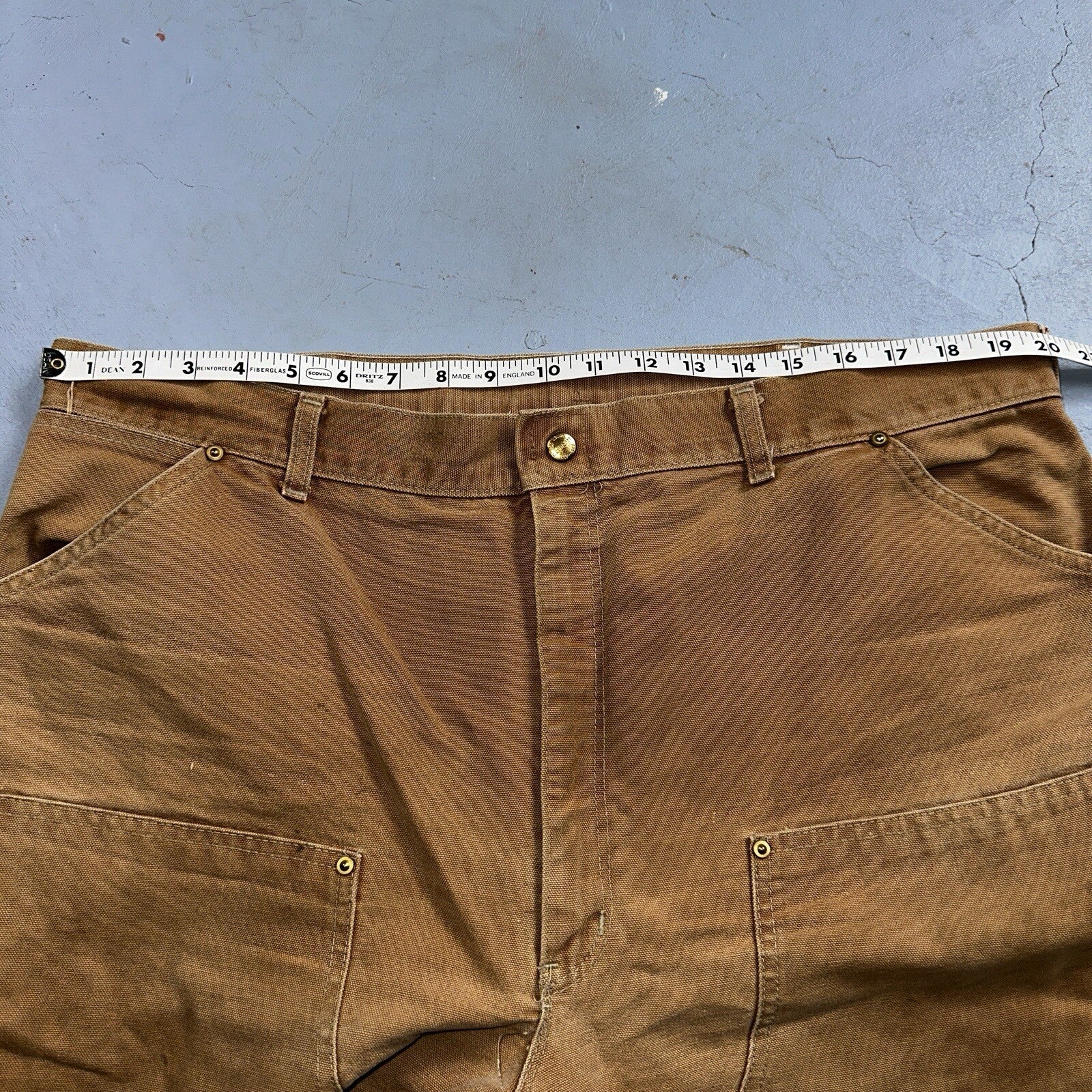 Carhartt 1989 VTG Double Knee Carpenter 80s Pants USA B01 Brown 42x32 Act 40x30