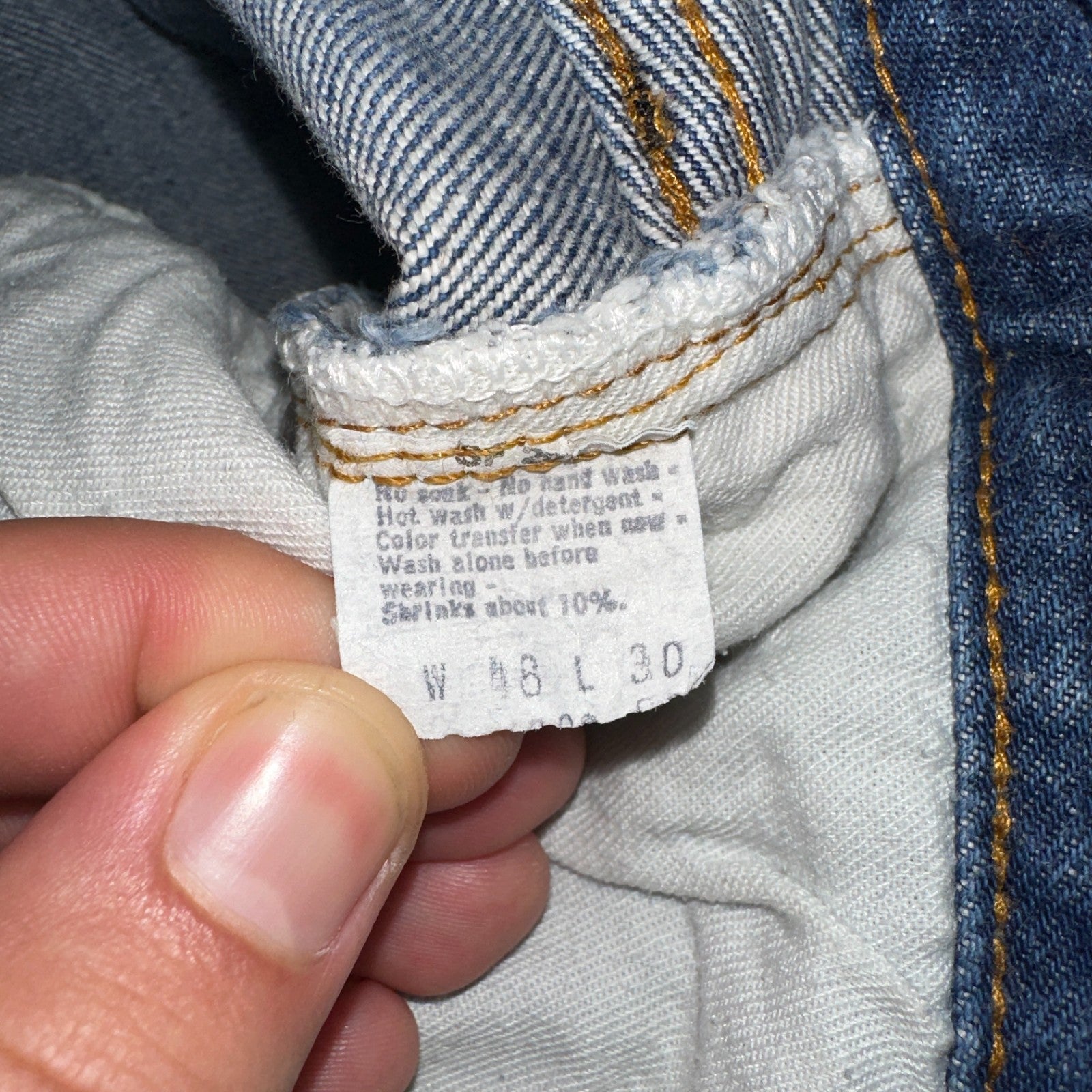 Levis 501 Vintage 80s Redline Selvedge USA XX Jeans Med Wash 48x30 Act 44x25