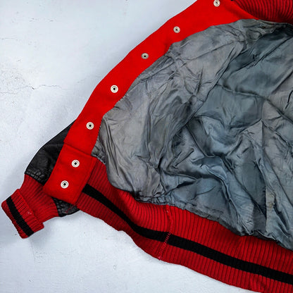 Varsity Jacket VTG 50s 60s WHITING Wool Leather San Diego CA SD Letterman Red