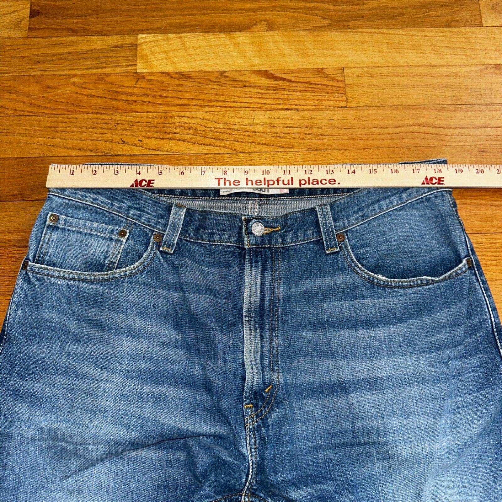 Vintage Levis 557 Jeans Mens 38x30 Blue Relaxed Boot Fit Cowboy Tag Size 37x25