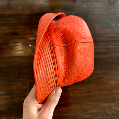 Vintage 1950s Fisherman Hunting Hat Cap Bucket Orange 7 1/8 WWII 50s 60s