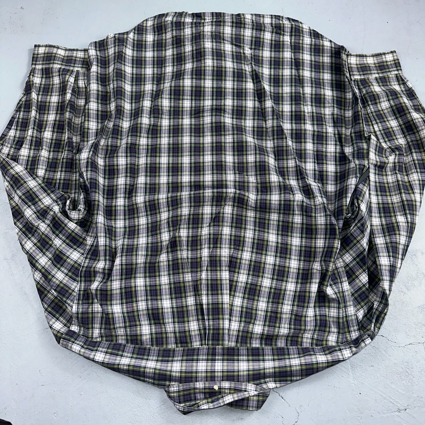 Polo Ralph Lauren Shirt Mens L Green Button Up Bartlett Long Sleeve Blue VTG