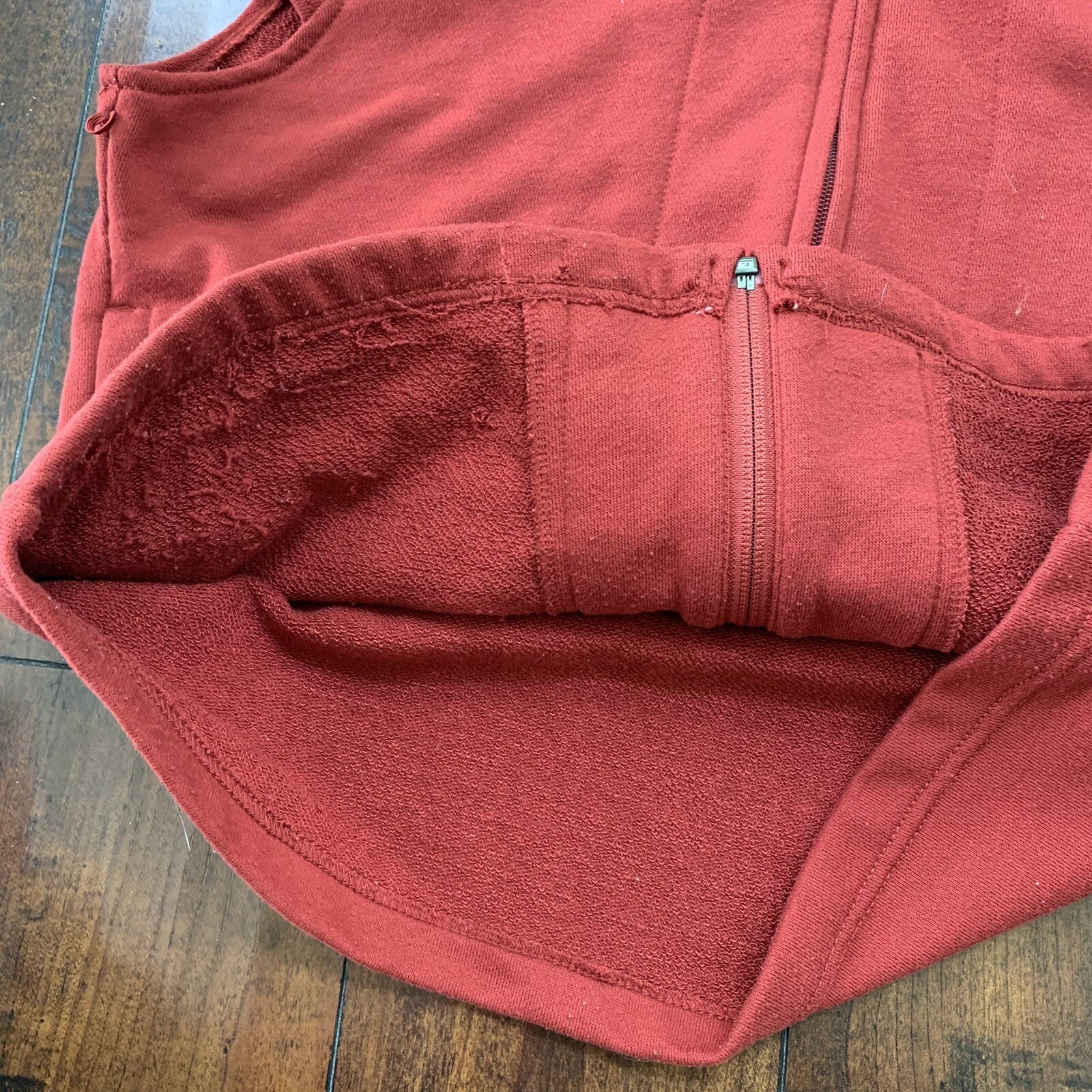 Harley Davidson Womens L Red Full Zip Fleece Vest Zipper Shirt Vintage Y2K