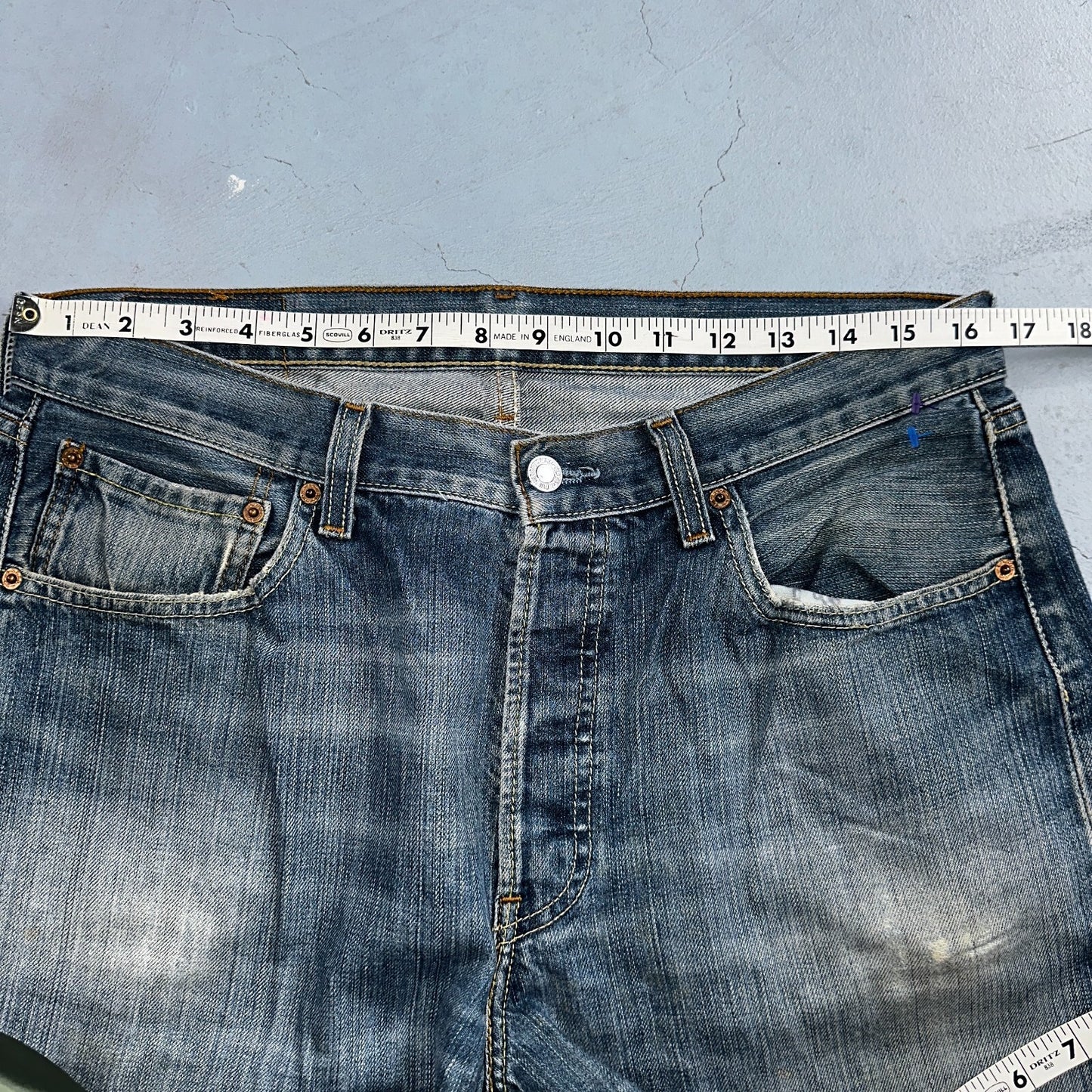 Levis 501 Vintage Y2K XX Straight Leg Jeans Blue Med Wash 34x34 Act 33x30