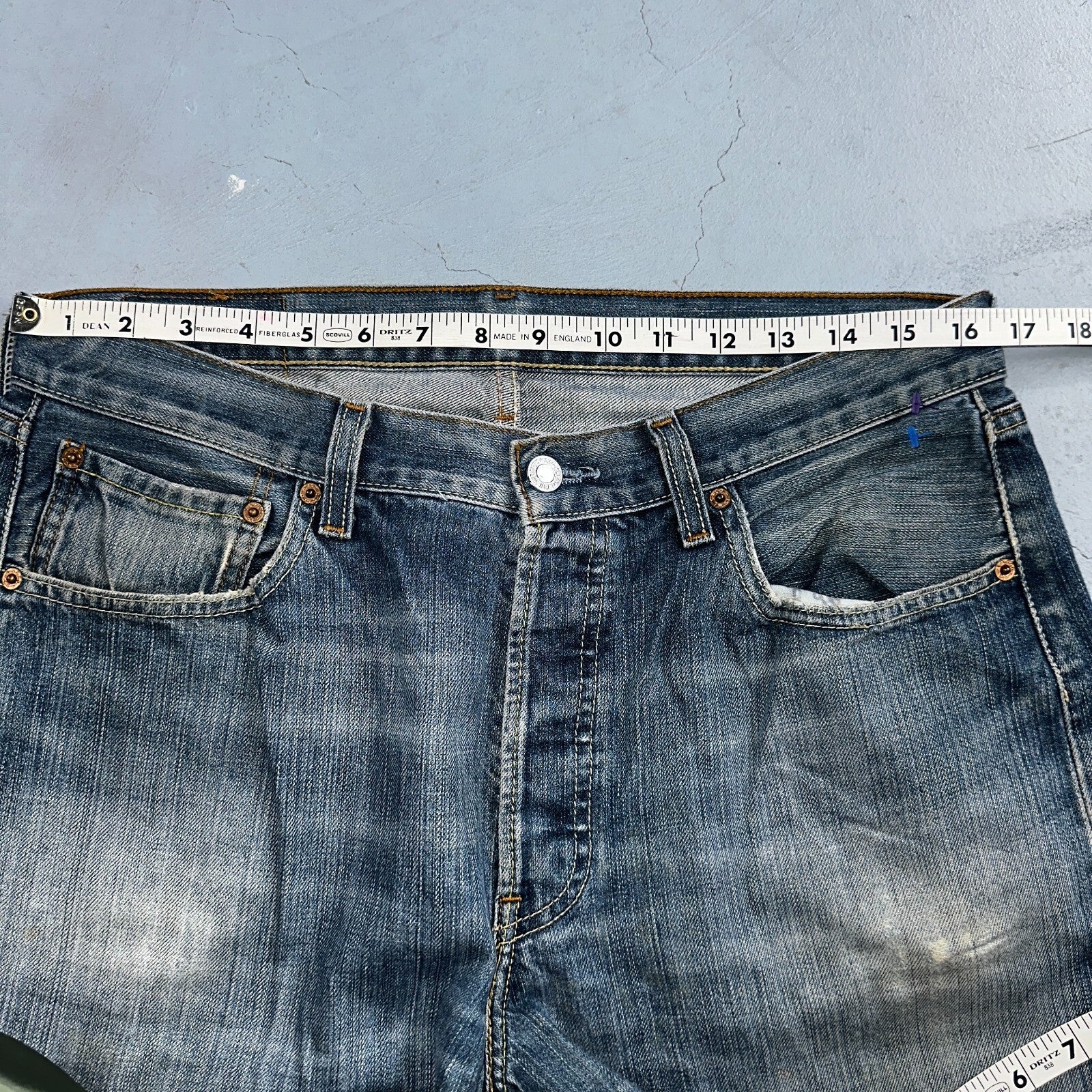 Levis 501 Vintage Y2K XX Straight Leg Jeans Blue Med Wash 34x34 Act 33x30