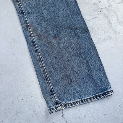 Levis 501 Vintage 90s Y2K Straight Leg Jeans Blue Light Wash 35x32 Act 34x31