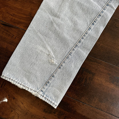 Levis Vintage 80s Redline Selvedge USA 501 Light Wash Blue Jeans 70s Act 29x33