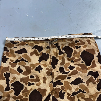 Columbia 1970s VTG Mens Size Large Duck Camo Nylon Rain Pants 70s Rare Black