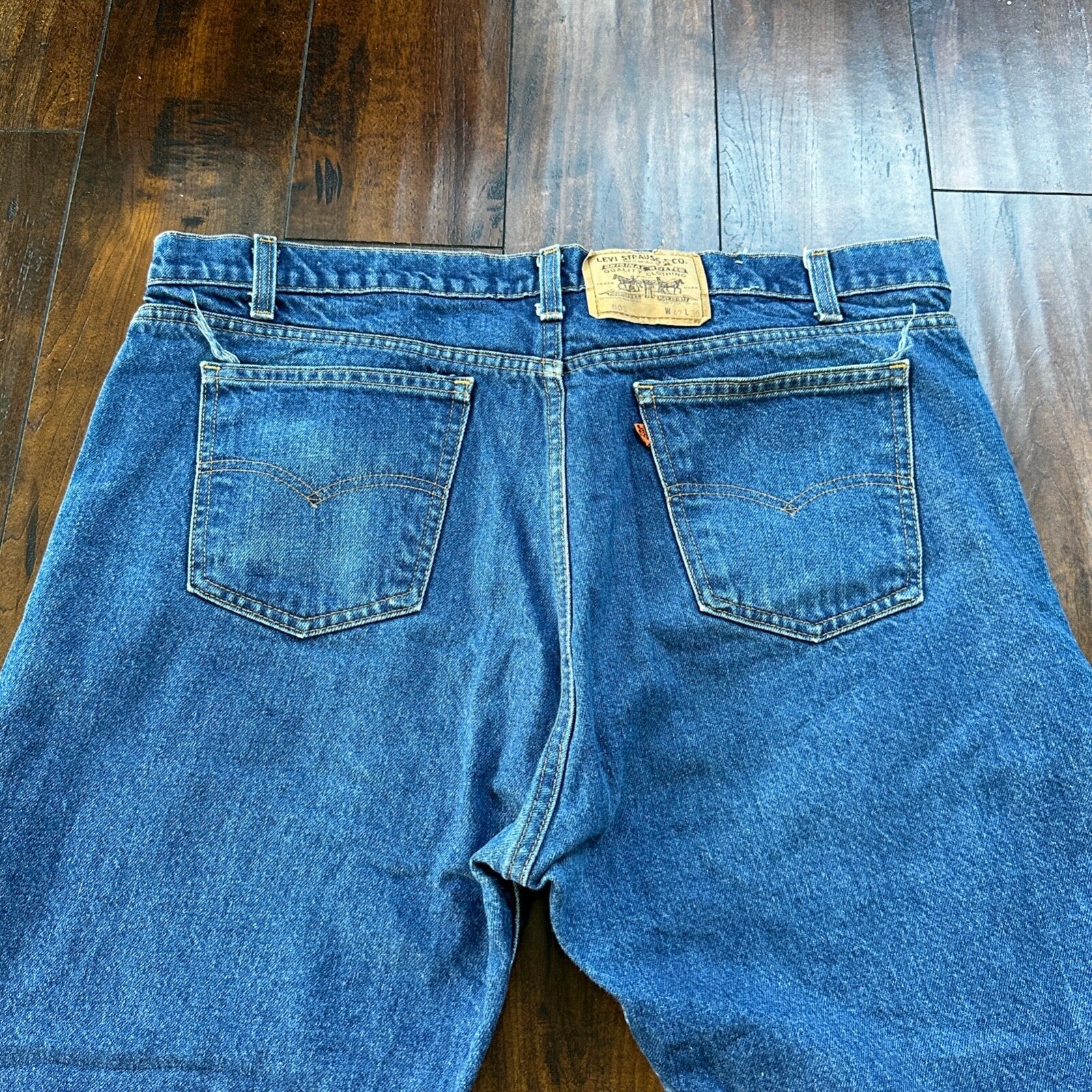 VTG Levis 505 Jeans 42x30 Orange Tab 90s 80s Made in USA 501 Tag Act 40x28