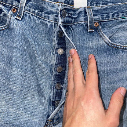 Levis 501 Vintage 90s XX Straight Leg Mexico Jeans 38x34 Light Wash Act 35x31