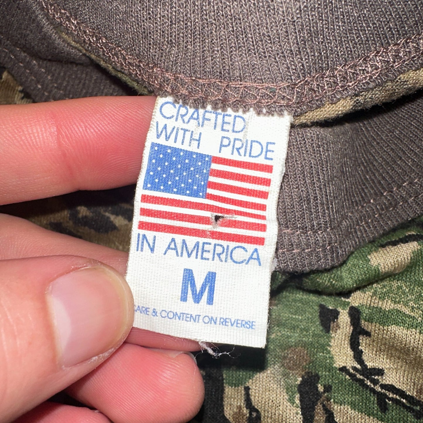 Camo 80s Single Stitch VTG T Shirt Short Sleeve Woodland Hunting USA REALTREE