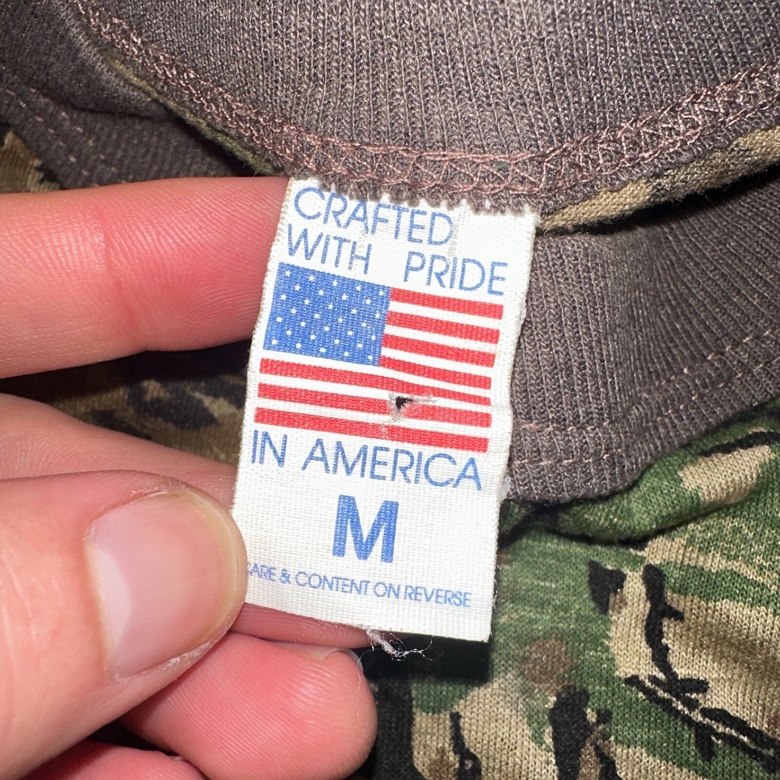 Camo 80s Single Stitch VTG T Shirt Short Sleeve Woodland Hunting USA REALTREE