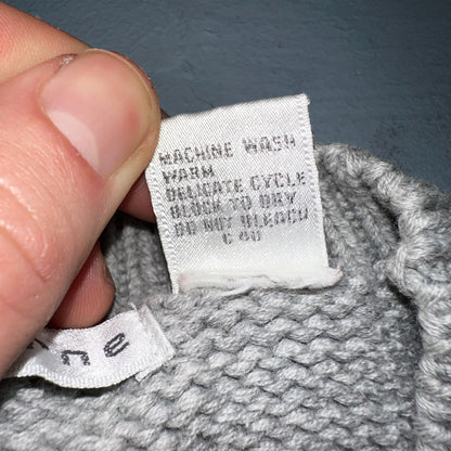 VTG Claiborne Fisherman Knit Womens Sz M Sweater Cable Knit Striped Chic Boho