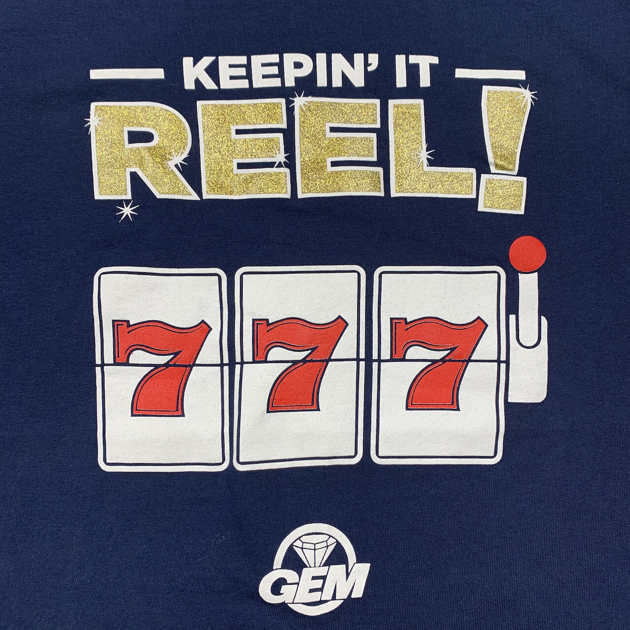 Keepin It Reel Casino Vintage T Shirt 777 Las Vegas Gambling Drinking Fun Adult 