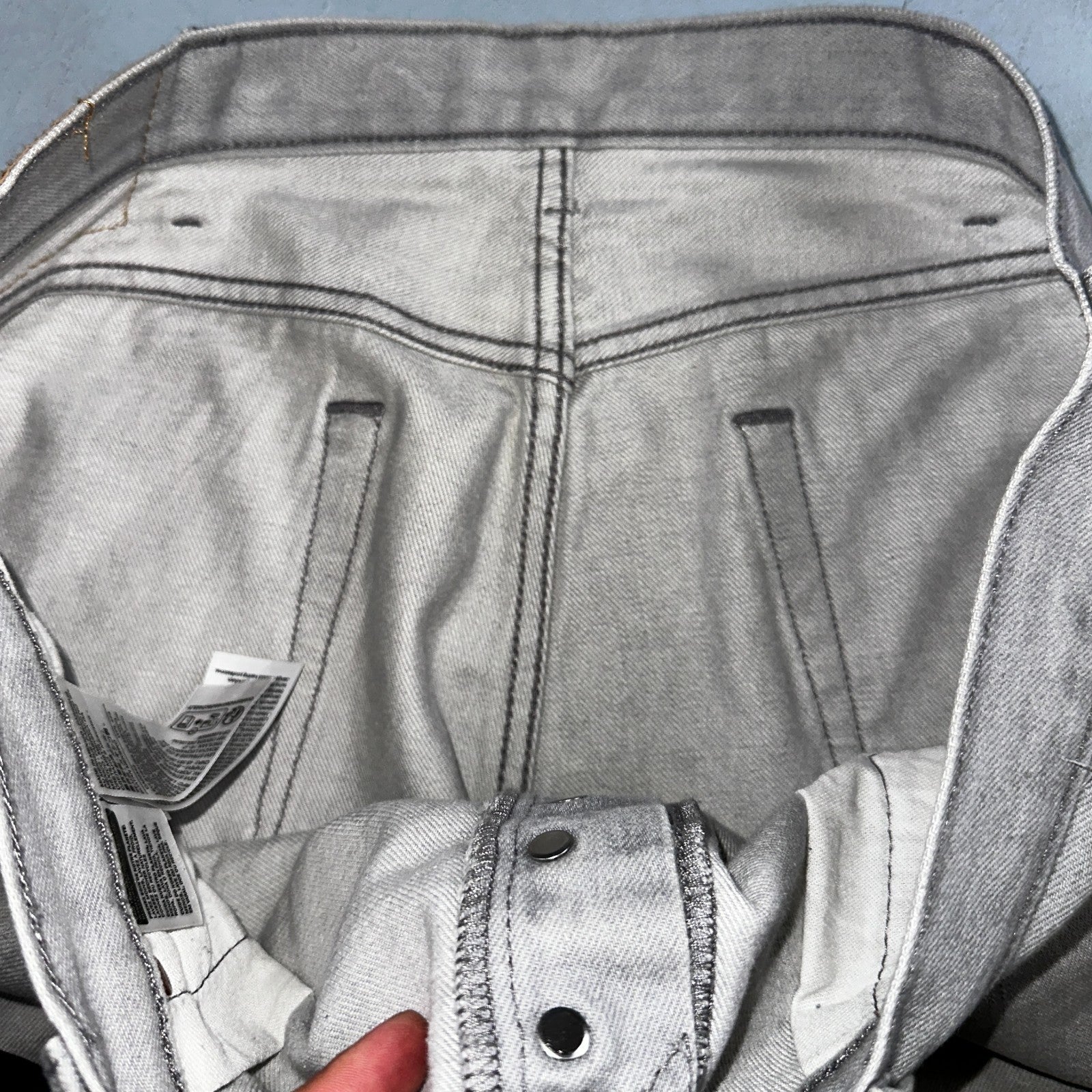 Levis 501 Vintage Y2K XX Straight Leg Jeans 40x30 Gray Wash 2000s Act 38x27