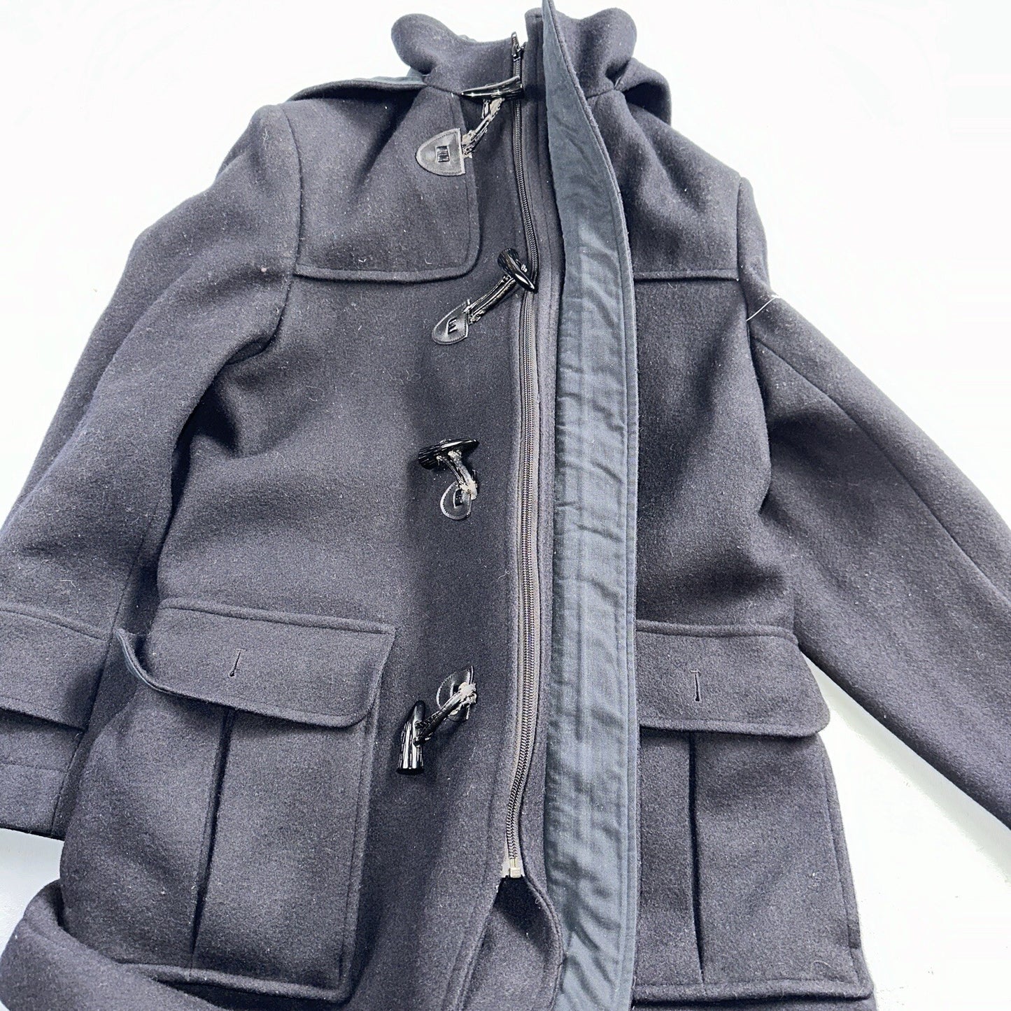 L.L. Bean Men S US Navy Anchor Collection Toggle Wool Pea Coat Jacket USA VTG