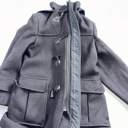 L.L. Bean Men S US Navy Anchor Collection Toggle Wool Pea Coat Jacket USA VTG