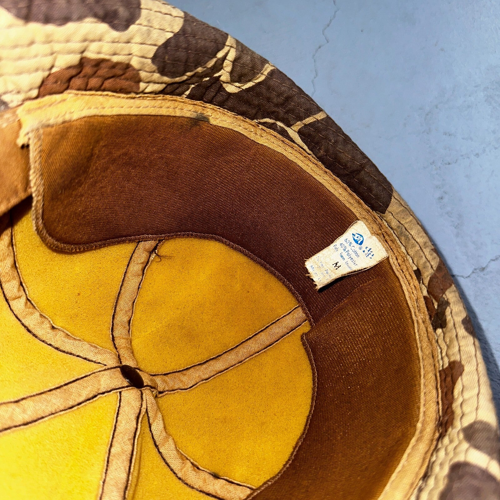 Frogskin Hunting 70s Fisherman Vintage Hat Bucket POST WWII Frog Skin USMC Camo